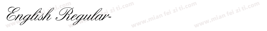 English Regular字体转换